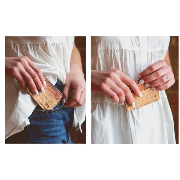 NWT Bed Stu Leather Chuck Card Wallet Cafe Latte Retail $65 - Picture 9 of 9